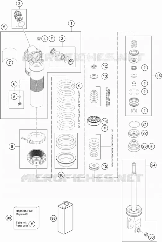 AMORTISSEUR (PIECES) Husqvarna Husqvarna 501 2019 FE 501  FE 501