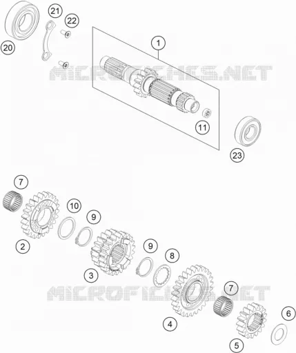 BOITE DE VITESSES - ARBRE PRIMAIRE Husqvarna Husqvarna 450 2019 FE 450  FE 450