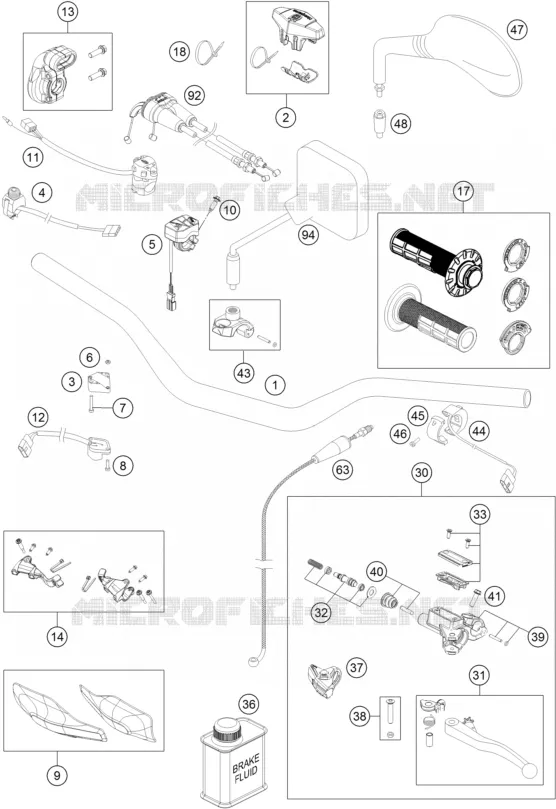GUIDON / COMMANDES Husqvarna Husqvarna 450 2019 FE 450  FE 450