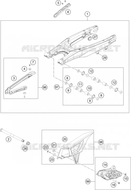 BRAS OSCILLANT  Husqvarna Husqvarna 350 2019 FE 350  FE 350