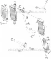 CIRCUIT DE REFROIDISSEMENT pour Husqvarna FC 250 2019