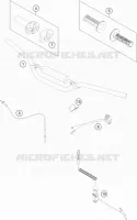 GUIDON / COMMANDES pour Husqvarna TC 50 2019
