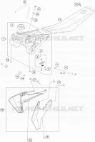 RESERVOIR / SELLE pour Husqvarna TC 50 2019