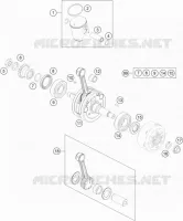 VILEBREQUIN / PISTON pour Husqvarna TC 85 2020