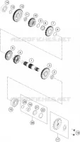 BOITE DE VITESSES   ARBRE SECONDAIRE pour Husqvarna VITPILEN 401 2021