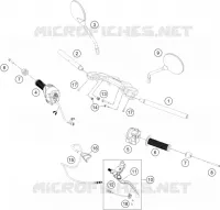 GUIDON / COMMANDES pour Husqvarna VITPILEN 401 2021