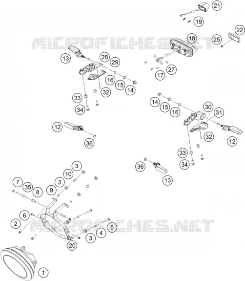 PHARE / FEU ARRIERE Husqvarna Husqvarna 401 2020 VITPILEN 401  VITPILEN 401 - CKD