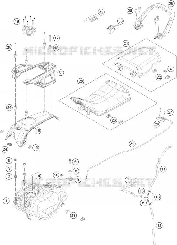 RESERVOIR / SELLE Husqvarna Husqvarna 125 2021 SVARTPILEN 125  SVARTPILEN 125 - B.D.