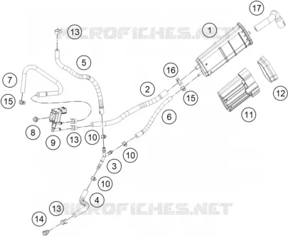 EVAPORATIVE CANISTER Husqvarna Husqvarna 401 2021 SVARTPILEN 401  SVARTPILEN 401