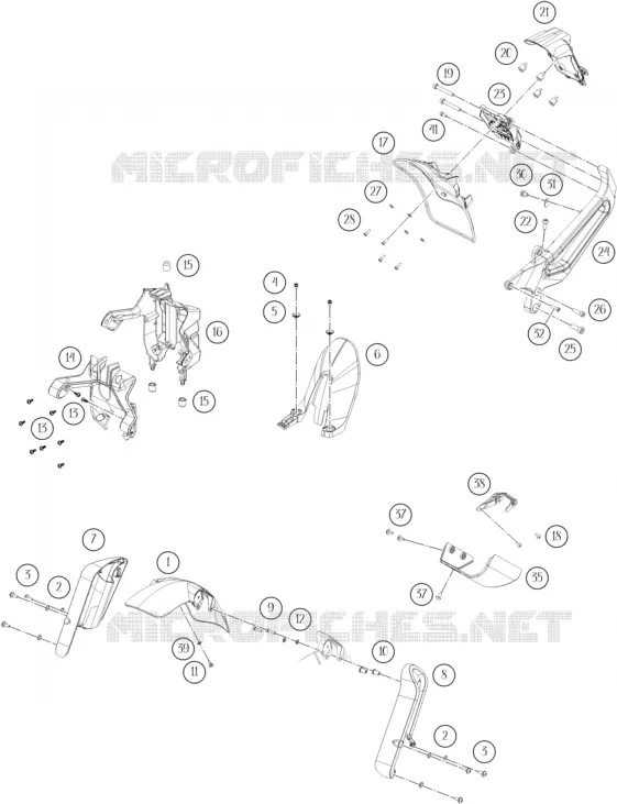 PLASTIQUES Husqvarna Husqvarna 401 2021 SVARTPILEN 401  SVARTPILEN 401 - B.D.