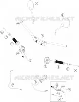 GUIDON / COMMANDES pour Husqvarna SVARTPILEN 200 2020