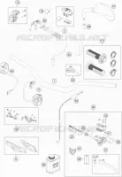 GUIDON / COMMANDES pour Husqvarna FE 501s 2021