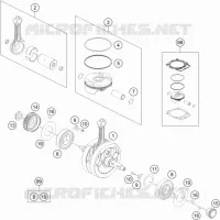 VILEBREQUIN / PISTON pour Husqvarna FE 501s 2021
