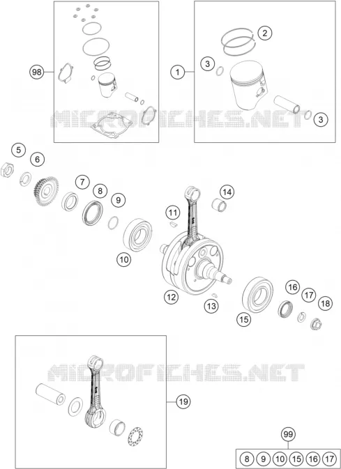 VILEBREQUIN / PISTON Husqvarna Husqvarna 300 2021 TE 300  TE 300I