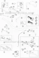 GUIDON / COMMANDES pour Husqvarna FE 350 2021
