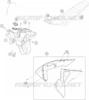 RESERVOIR / SELLE pour Husqvarna FE 350 2021