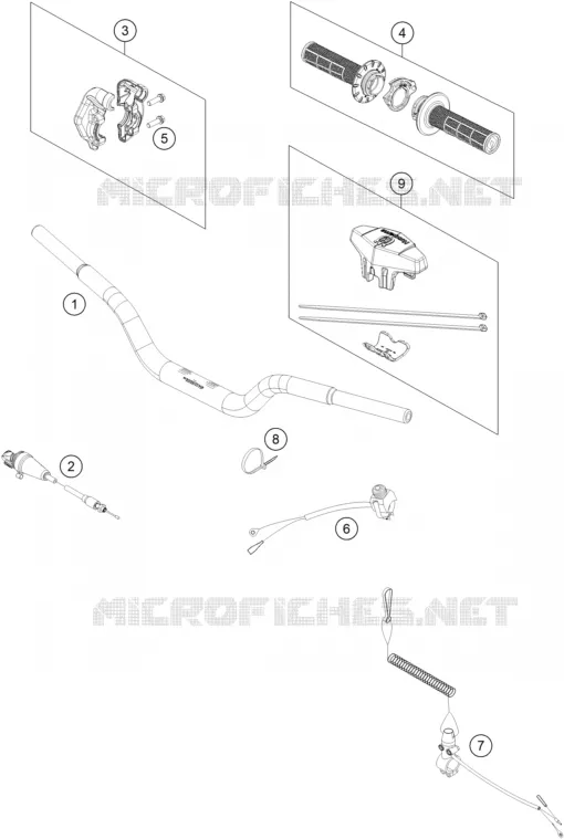 GUIDON / COMMANDES Husqvarna Husqvarna 50 2021 TC 50  TC 50