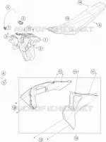 RESERVOIR / SELLE pour Husqvarna TX 2022