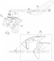 RESERVOIR / SELLE pour Husqvarna FE 2023