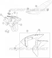 RESERVOIR / SELLE pour Husqvarna FE 2023
