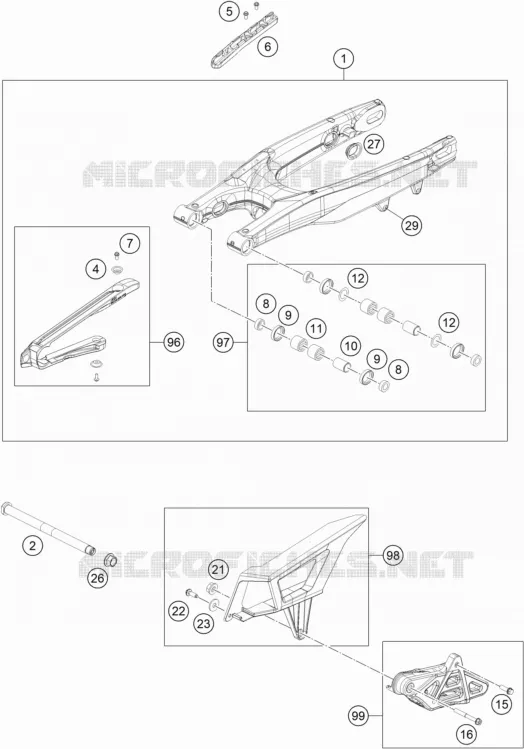 BRAS OSCILLANT  Husqvarna Husqvarna 501 2023 FE  FE 501