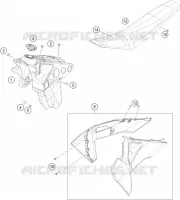 RESERVOIR / SELLE pour Husqvarna FE 2023