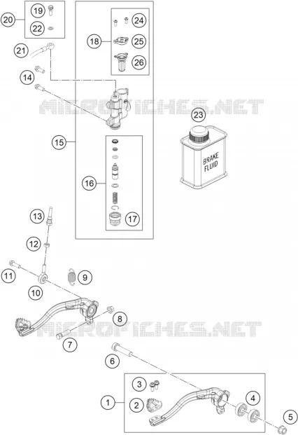 MAITRE CYLINDRE DE FREIN ARRIERE Husqvarna Husqvarna 65 2023 TC  TC 65