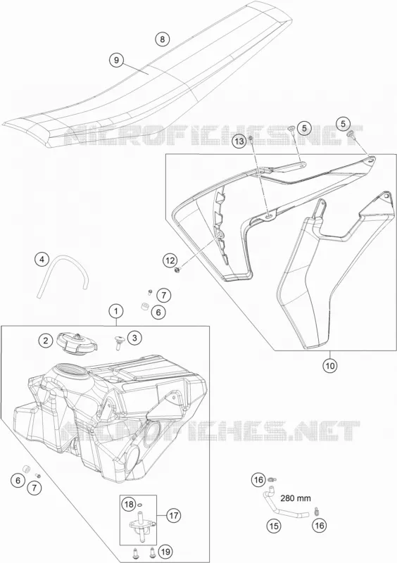 RESERVOIR / SELLE Husqvarna Husqvarna 85 2022 TC  TC 85 19/16