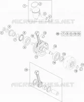VILEBREQUIN / PISTON pour Husqvarna TC 2023