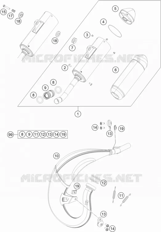 ECHAPPEMENT Husqvarna Husqvarna 85 2023 TC  TC 85 19/16