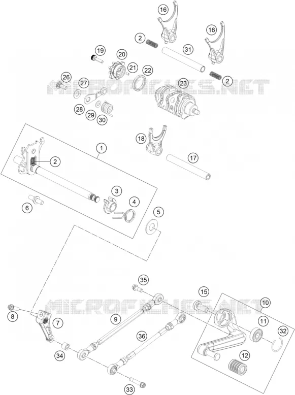 MECANISME DE SELECTION DE VITESSES Husqvarna Husqvarna 401 2022 Vitpilen  VITPILEN 401