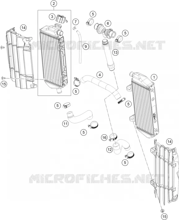 CIRCUIT DE REFROIDISSEMENT Husqvarna Husqvarna 350 2024 FX  FX 350