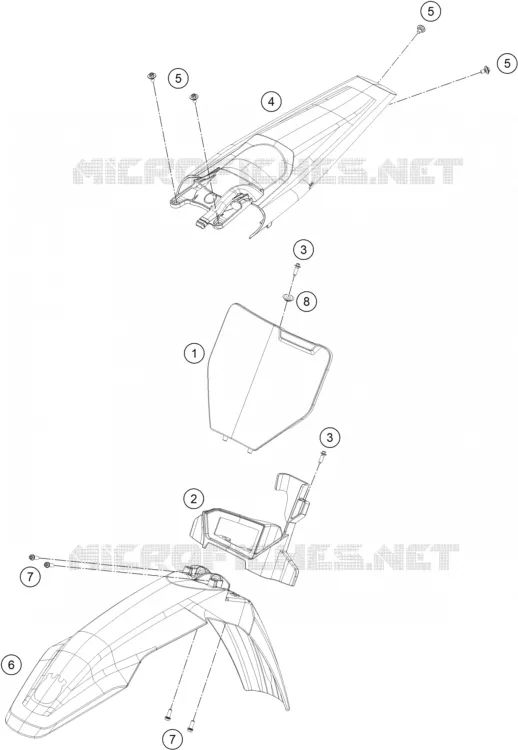 PLASTIQUES Husqvarna Husqvarna 300 2024 TX  TX 300