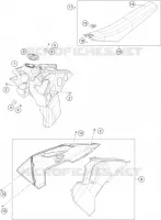 RESERVOIR / SELLE pour Husqvarna FE 2024