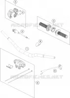 GUIDON / COMMANDES pour Husqvarna TC 2024