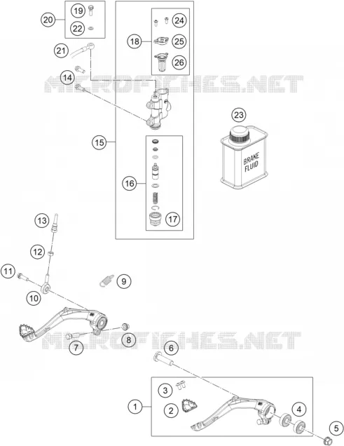 MAITRE CYLINDRE DE FREIN ARRIERE Husqvarna Husqvarna 50 2024 TC  TC 50