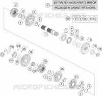 BOITE DE VITESSES   ARBRE SECONDAIRE pour Husqvarna Supermoto 2024