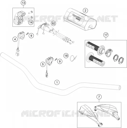 GUIDON / COMMANDES Husqvarna Husqvarna 450 2024 FS  FS 450