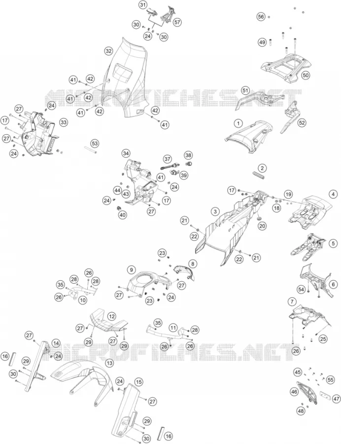 PLASTIQUES Husqvarna Husqvarna 901 2023 NORDEN  NORDEN 901 EXPEDITION