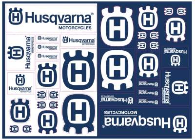AUTOCOLLANTS HUSQVARNA STICKER SHEET-Husqvarna